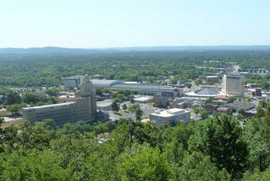 View of Rehabilitation Center, Federal Courthouse, Convention Center, and Austin Hotel