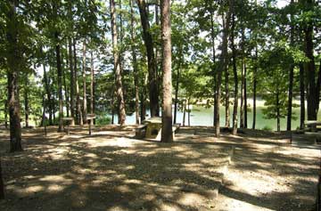 Tent Campsite and Pad at Brady Mountain on Lake Ouachita