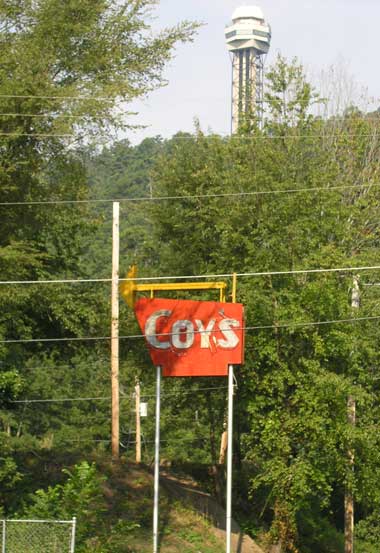 Coy's Steakhouse sign in Hot Springs, Arkansas