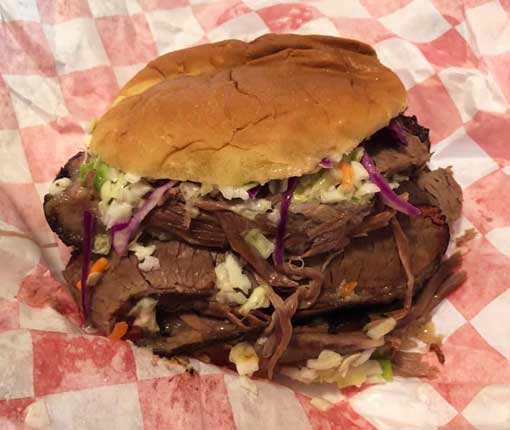 Brisket Sandwich at Rib Cage BBQ